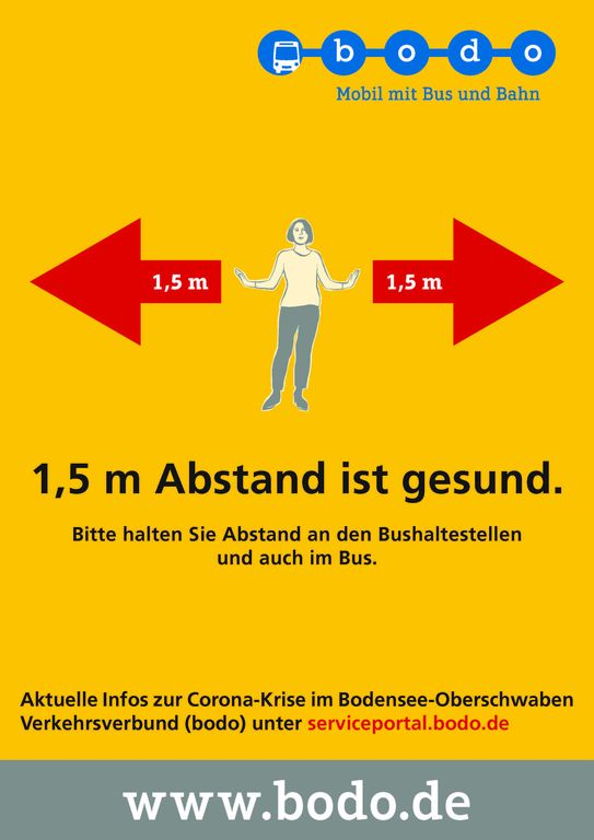 bodo Mobil mit Bus und Bahn Corona im bodo Solidarität